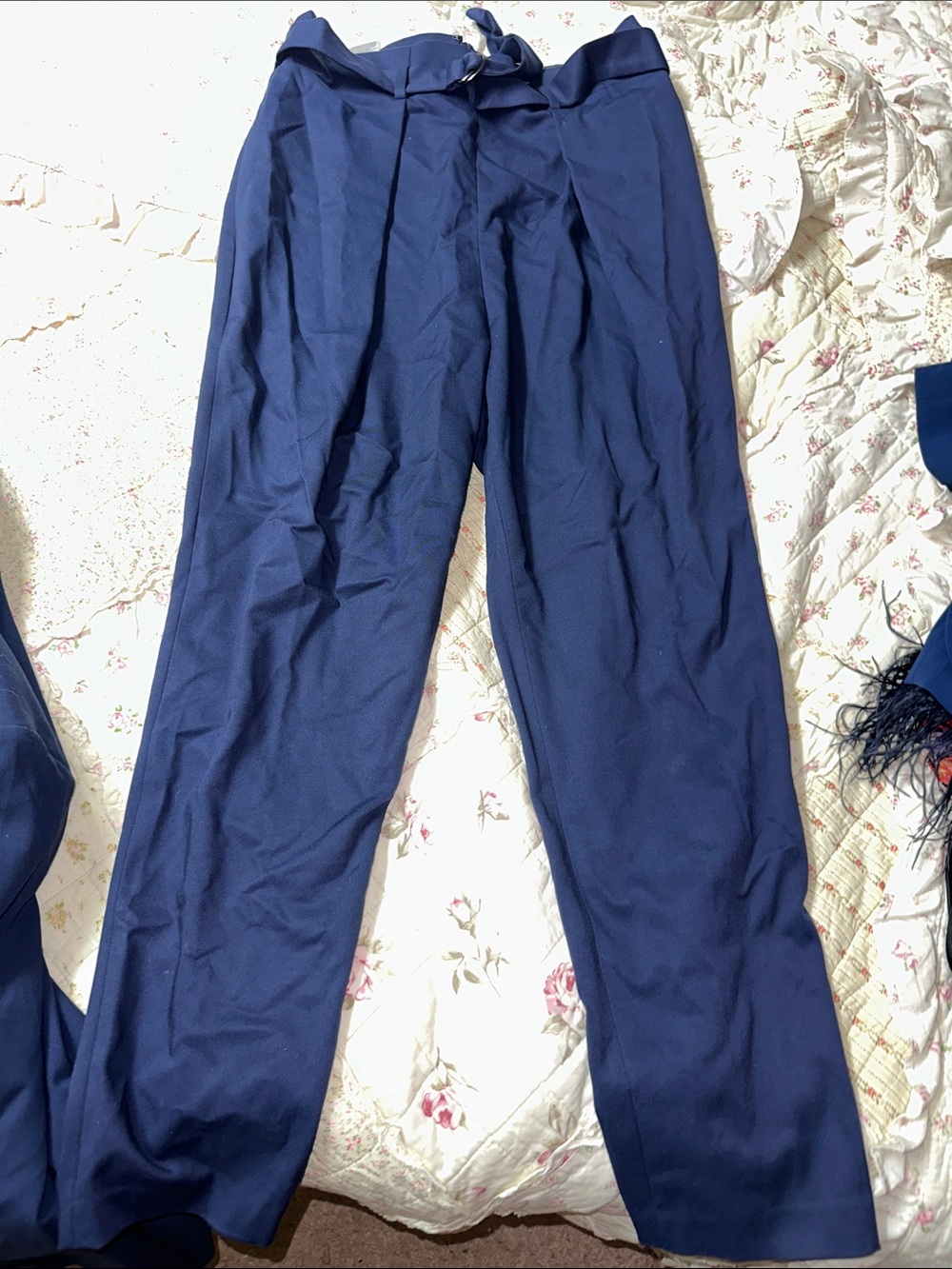 BCBGMaxAzria Navy Straight-Leg Women's Pants